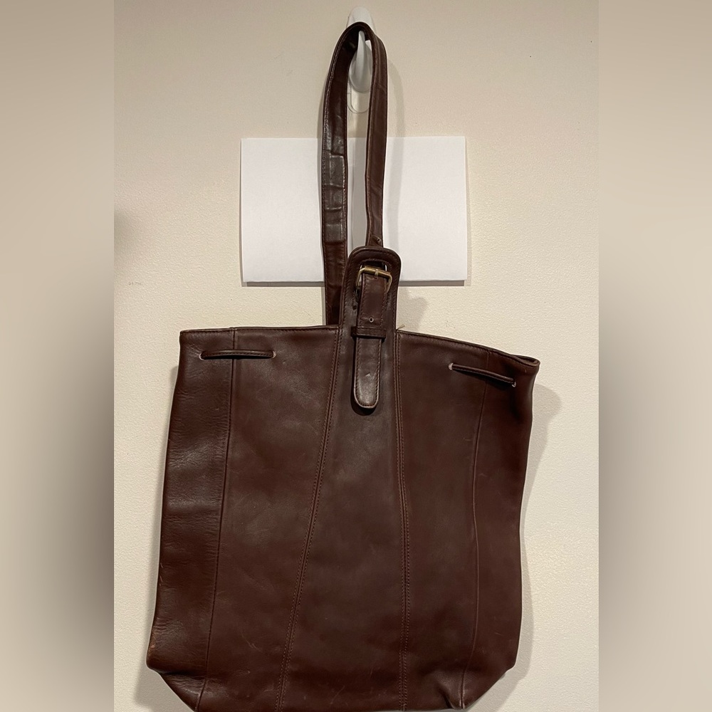 COACH one strap leather backpack